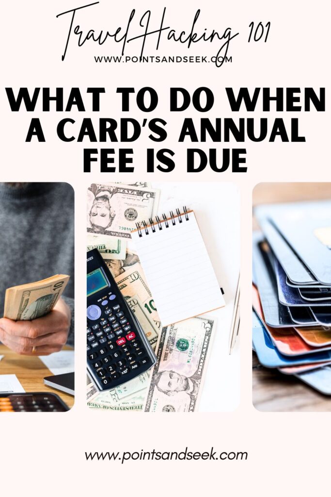 what to do when a card's annual fee is due