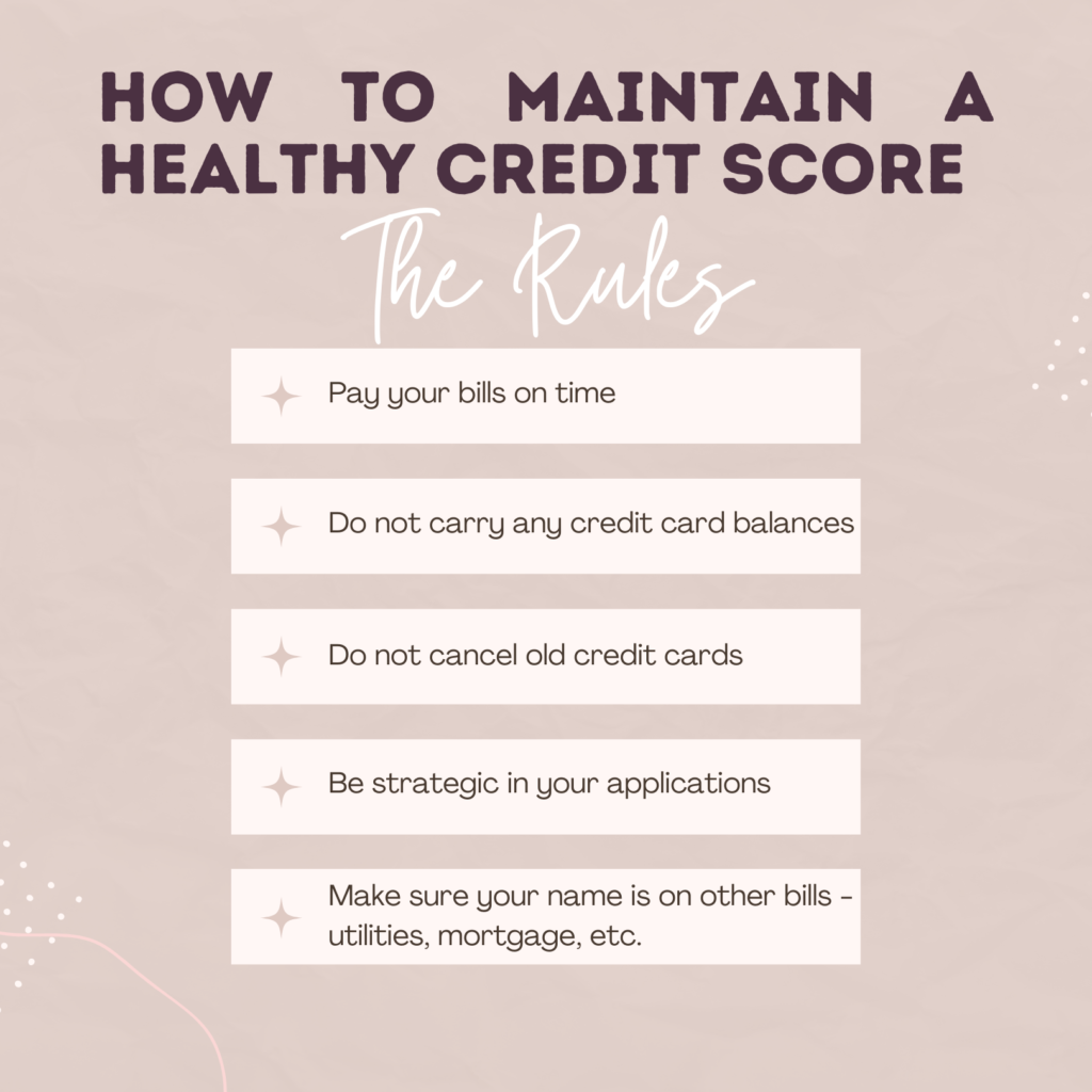 how to maintain a healthy credit score