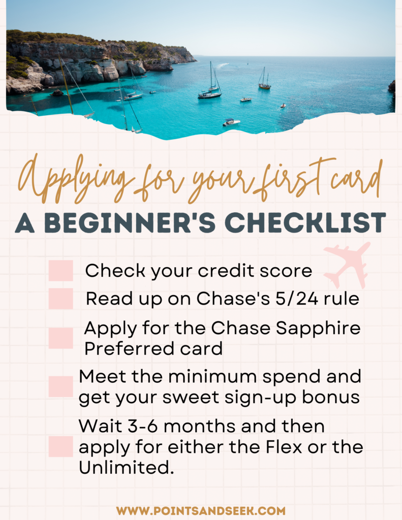 Applying for your first card a beginner's checklist 