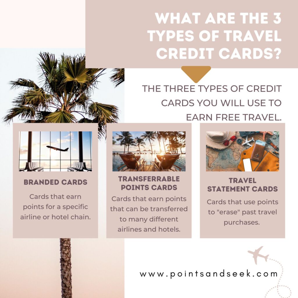 the three types of credit cards you will use to earn free travel