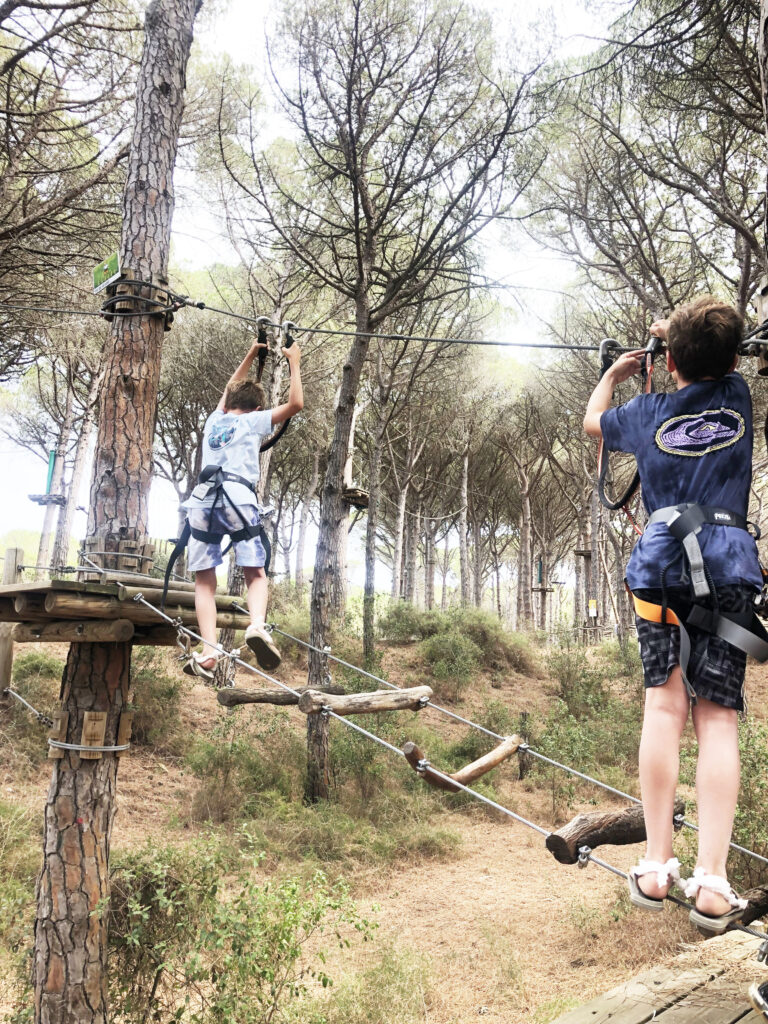 obstacle course at parc aventura 