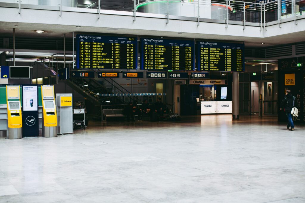 inside an airport